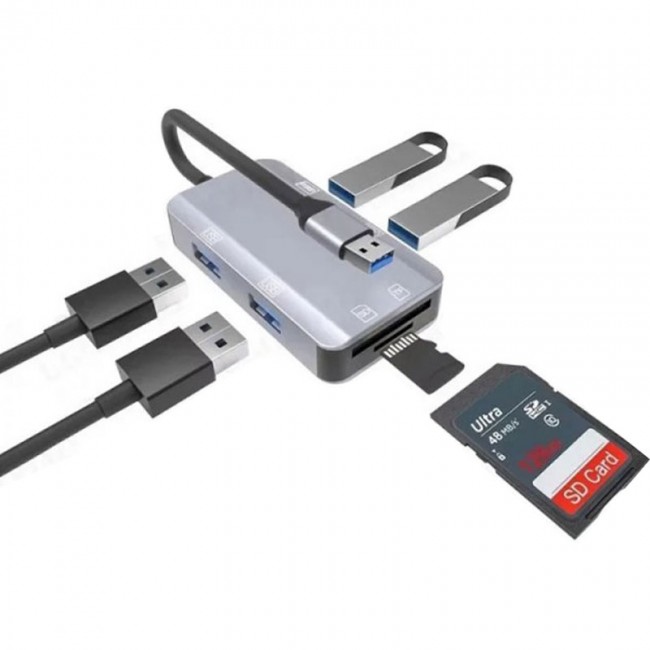 Usb3.0 4port usb çoklayıcı hub+sd-mikro sd kart okuyucu 6in1 Usb3.0 4port usb çoklayıcı hub+sd-mikro sd kart okuyucu 6in1