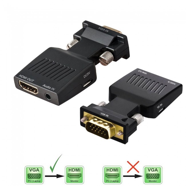 vga to hdmı çevirici VGA+audio to HDMI converter 1080P