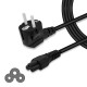 yonca power kablo notebook power adaptör güç kablosu 3X0.75 1.8m yonca power kablo notebook power adaptör güç kablosu 3X0.75 1.8m